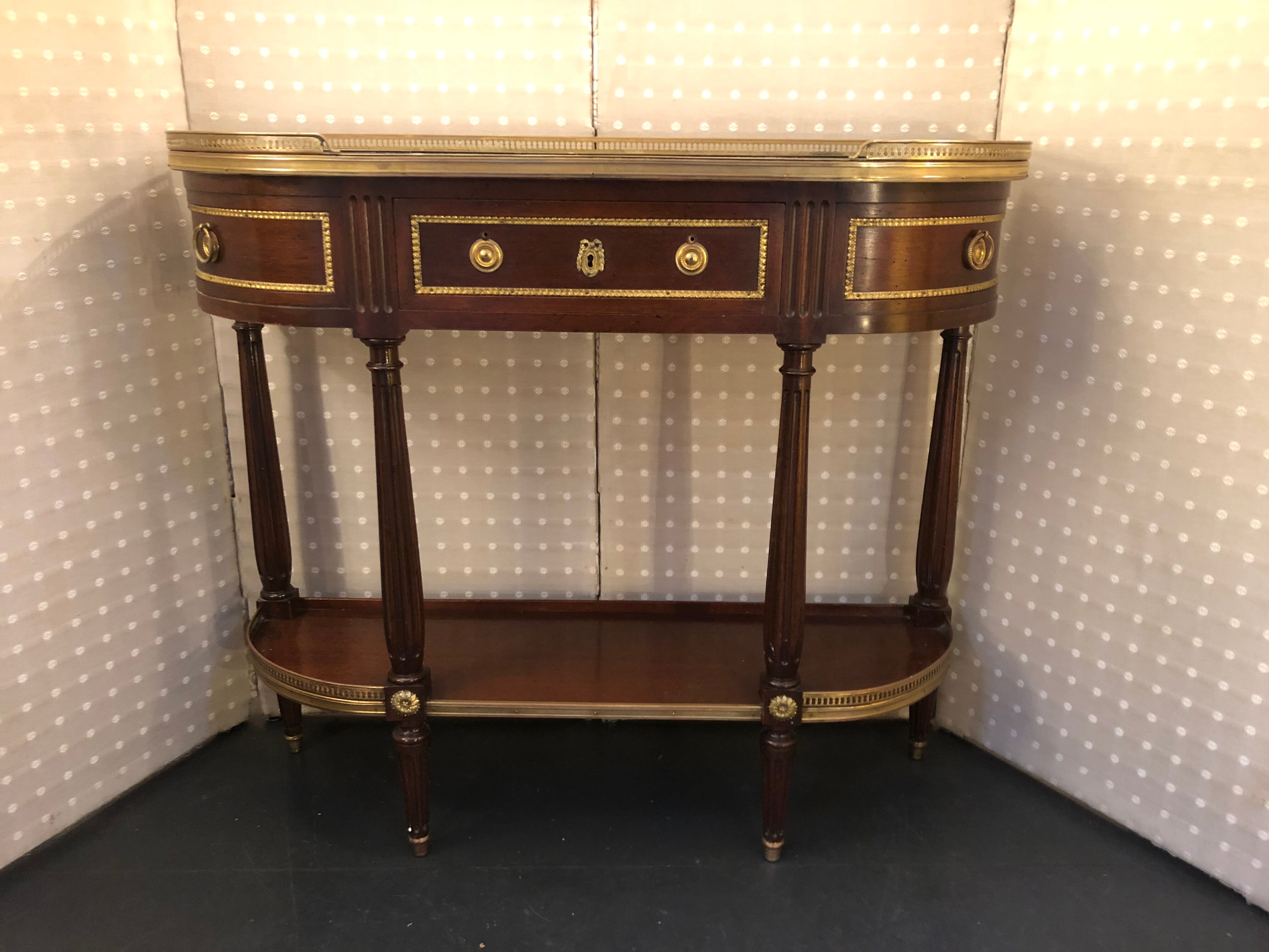 Louis XVI-style mahogany console