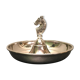Silver metal horse ashtray