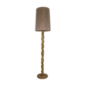 Rattan floor lamp from the 50s