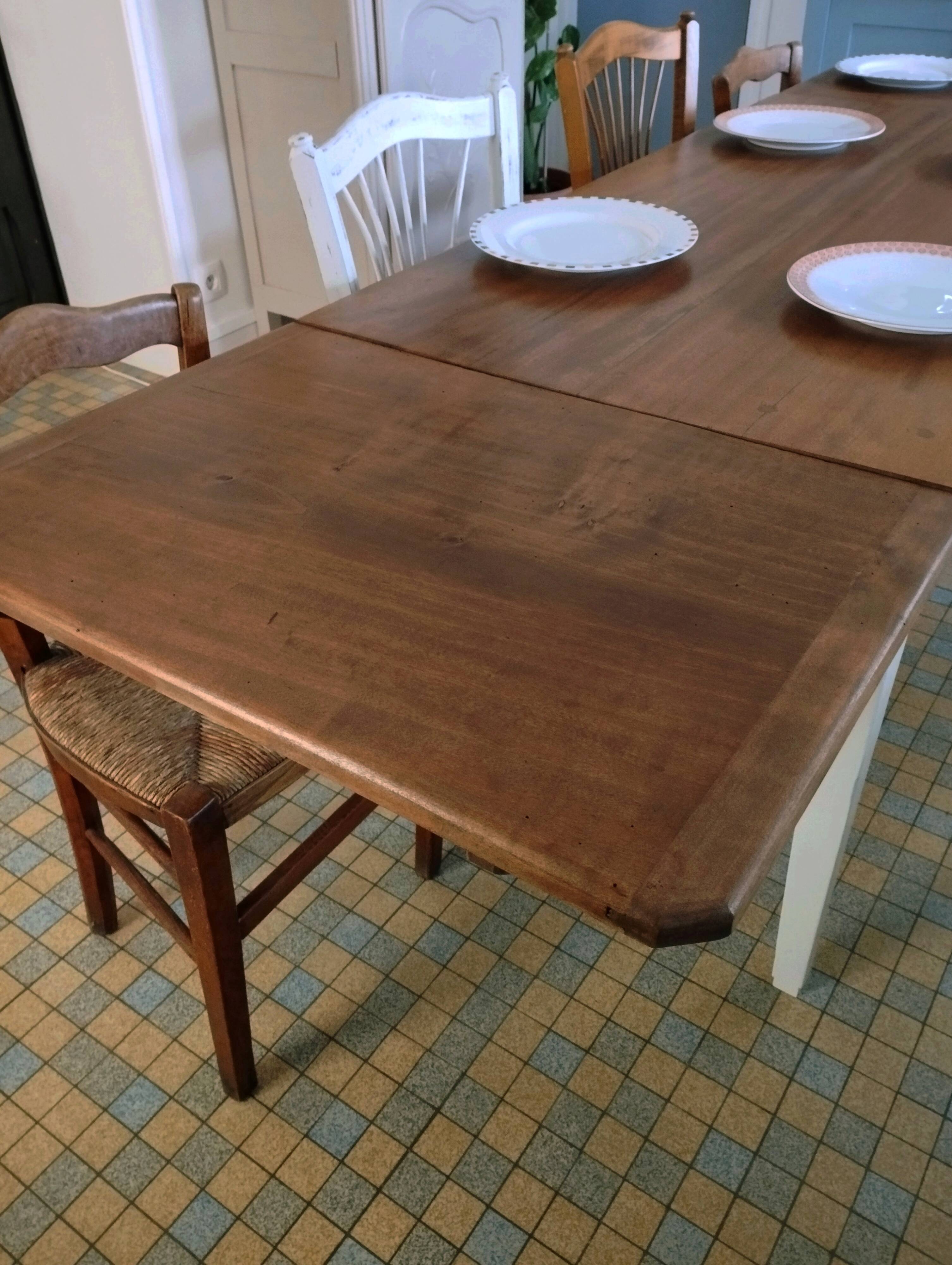 Farmhouse table with extensions
