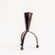 Tripod candle holder in black enamelled wrought iron, 1960s