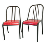 Pair of vintage industrial chairs