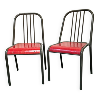 Pair of vintage industrial chairs