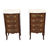 Paire chevet / chiffonnier Commode vintage style Louis XV