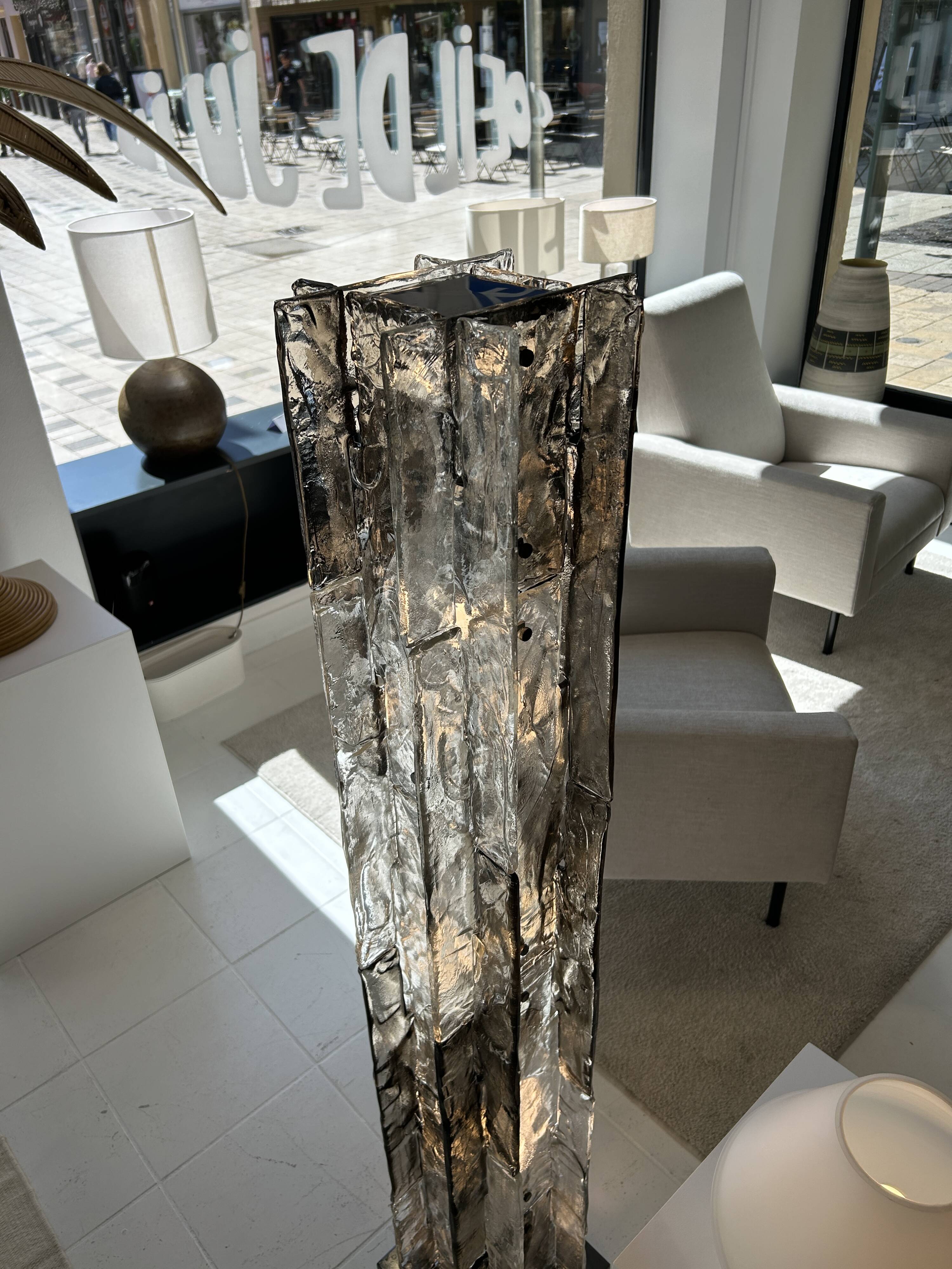 Murano glass floor lamp, Mazzega 1970s