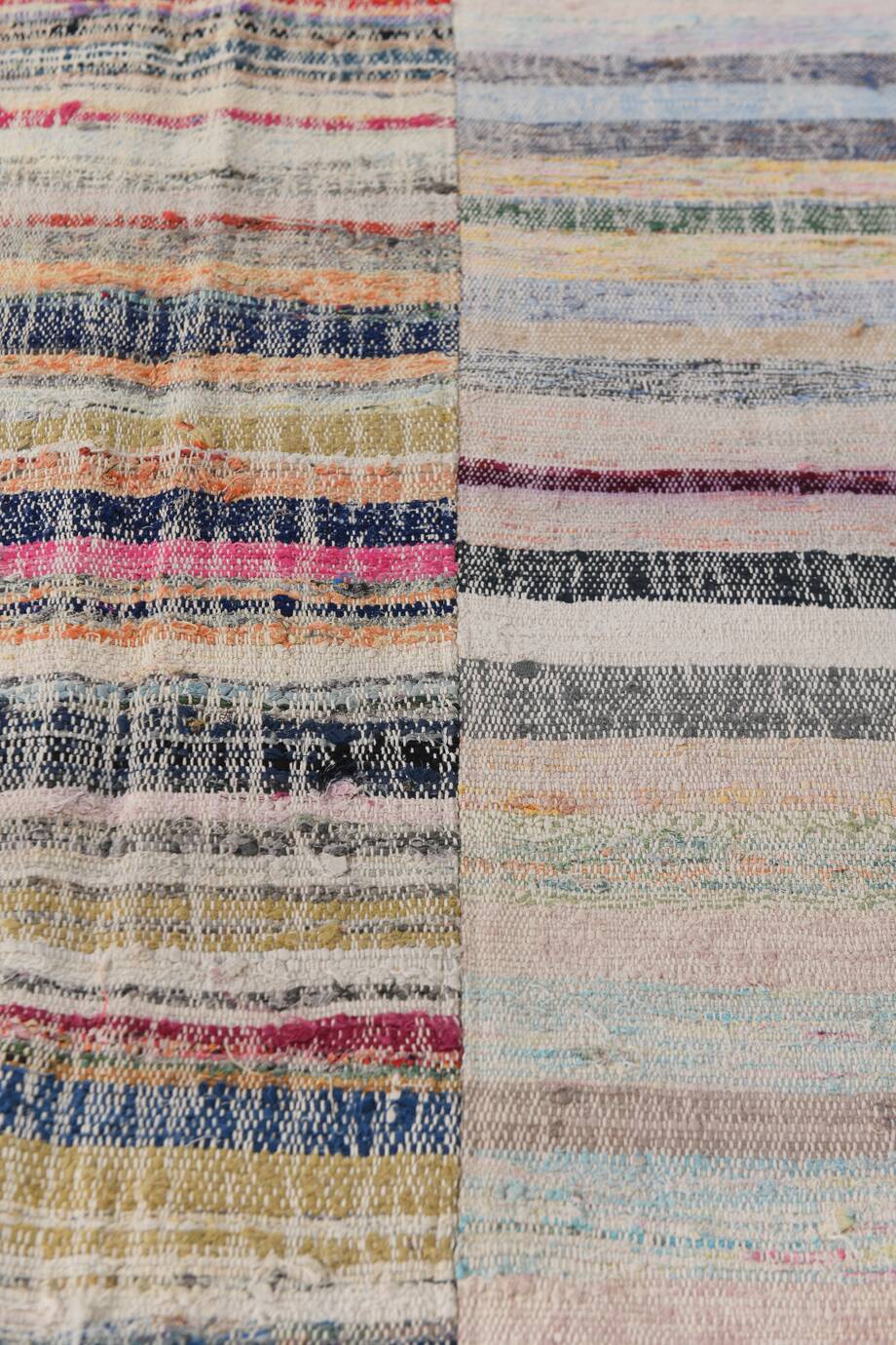 Large Striped Multicolor Vintage Kilim Rug, 292x327Cm