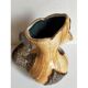 Faux-bois ceramic pitcher signed "Cérart" MONACO vintage