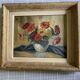 Tableau ancien bouquet de fleurs