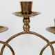 Vintage brass floor chandelier, 3-branch candle holders
