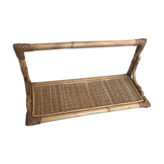 Vintage rattan shelf