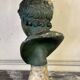 Young Boy, Plaster Bust with Green Patina, Circa 1900