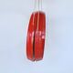 Pair of vintage round red plastic mirrors