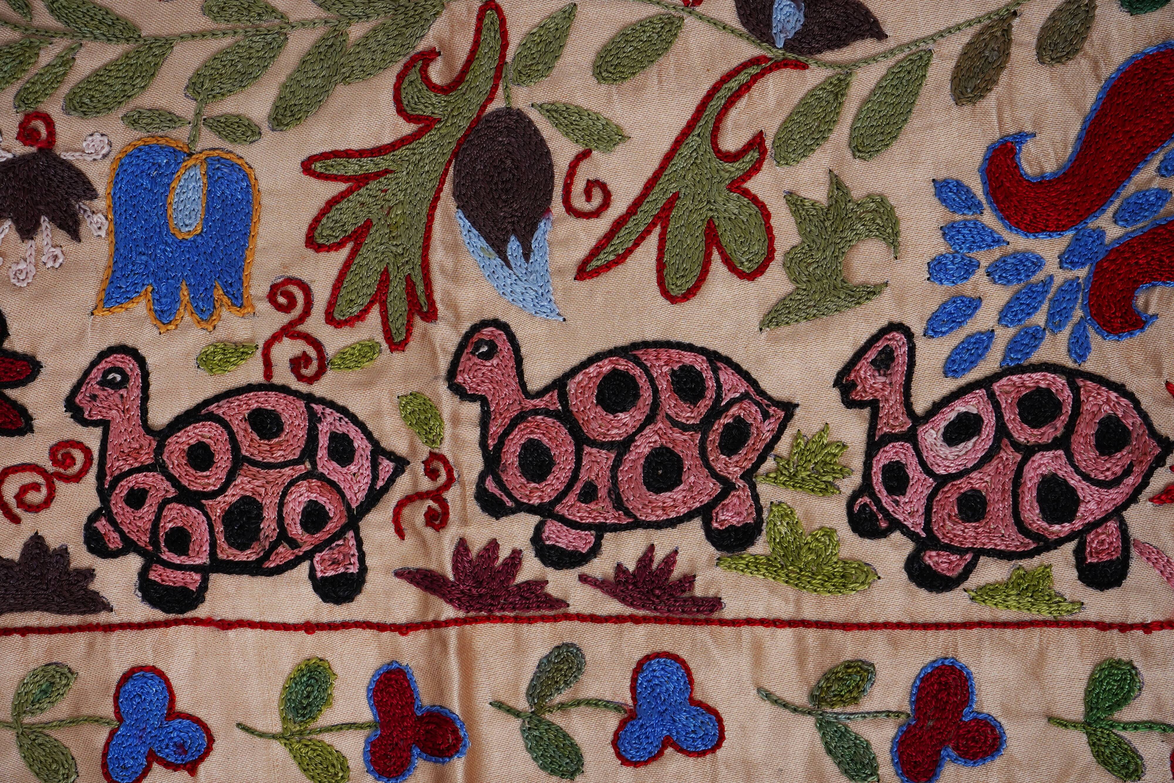 Hand-knotted rug, vintage Turkish rug 51x190 cm