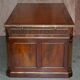 Bureau partenaire antique russe en bois dur restauré et fauteuil en cuir