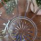 Round blue glass plate