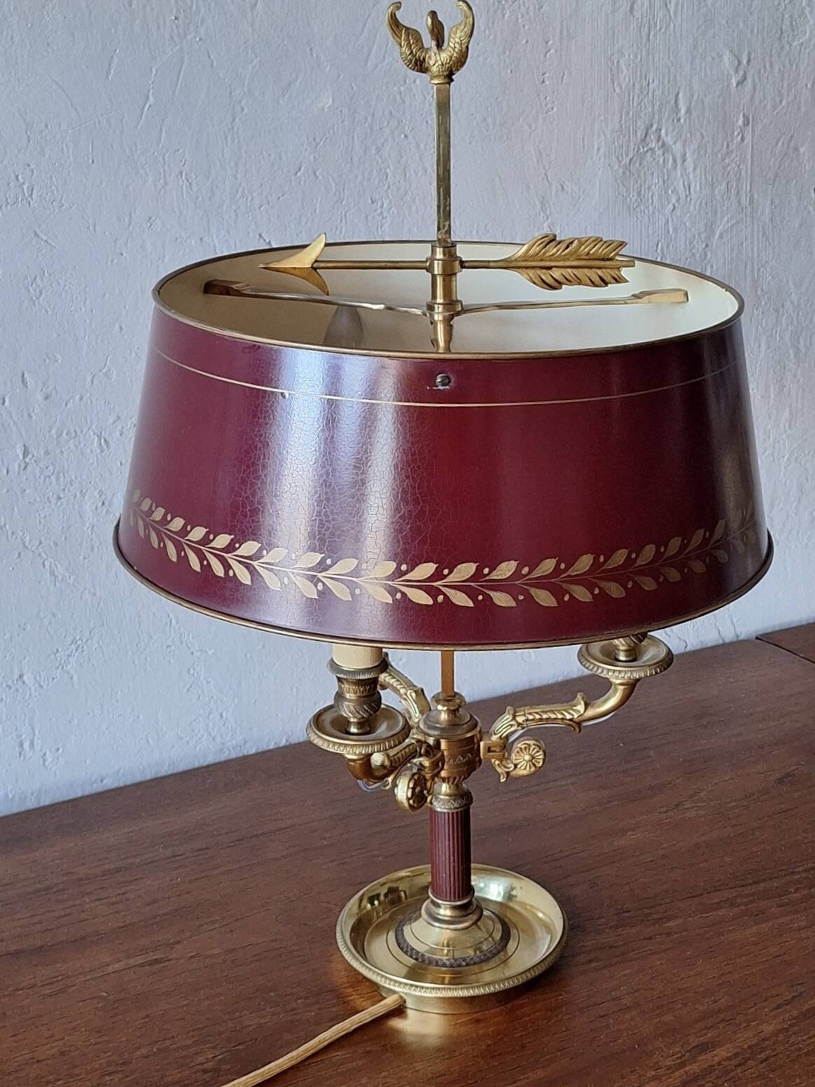 Lucien Gau Model 15033 mid century brass table lamp