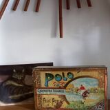 Boîte en tôle lithographiée Polo Félix Potin - Boîte en fer ancienne de collection