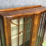 Walnut chippendale showcase - 1930s