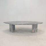 Italian marble leaf shape coffee table, 1980's