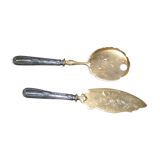 Silver and brass cake covers