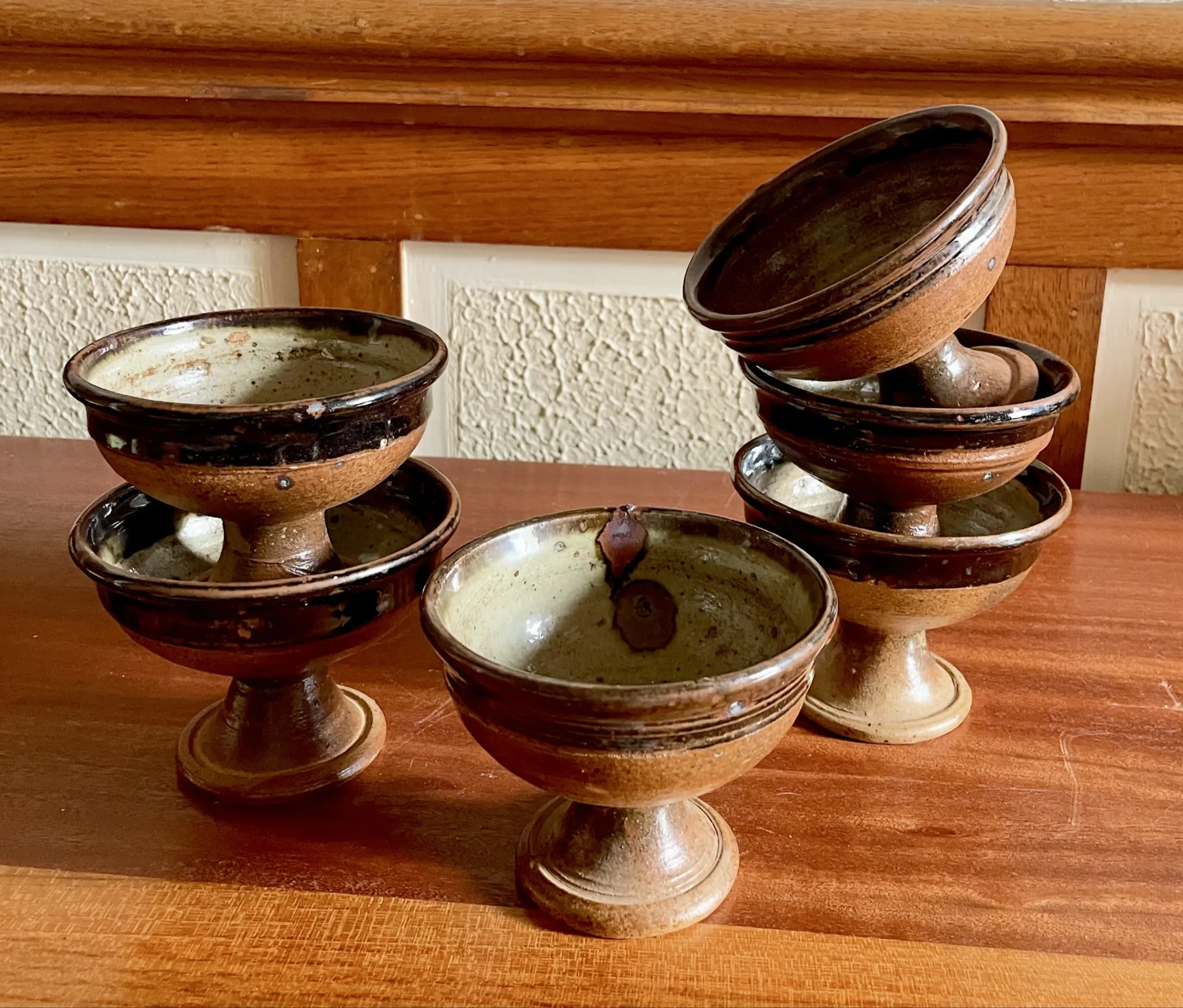 6 cups Pierre Digan in pyrite stoneware