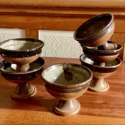 6 cups Pierre Digan in pyrite stoneware