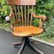 Fauteuil de bureau vintage pivotant – chêne et piètement tripode