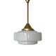 Lustre Art Déco opaline style Bauhaus