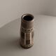 Vintage VEB Coswig GDR Ceramic Vase Marron with Beige Ritzdekor, 1970s