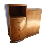 Small art deco sideboard walnut veneer