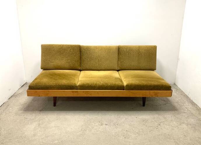 Jitona sofa bed, vintage czech 1960s