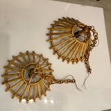 Rattan vintage Light Pendants Set of 2 1960’s