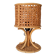 Vintage table lamp in organic style, French Riviera, rattan and caning.