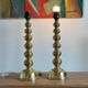 Pair of Mid-Century Brass Lamps by Enco, Sweden