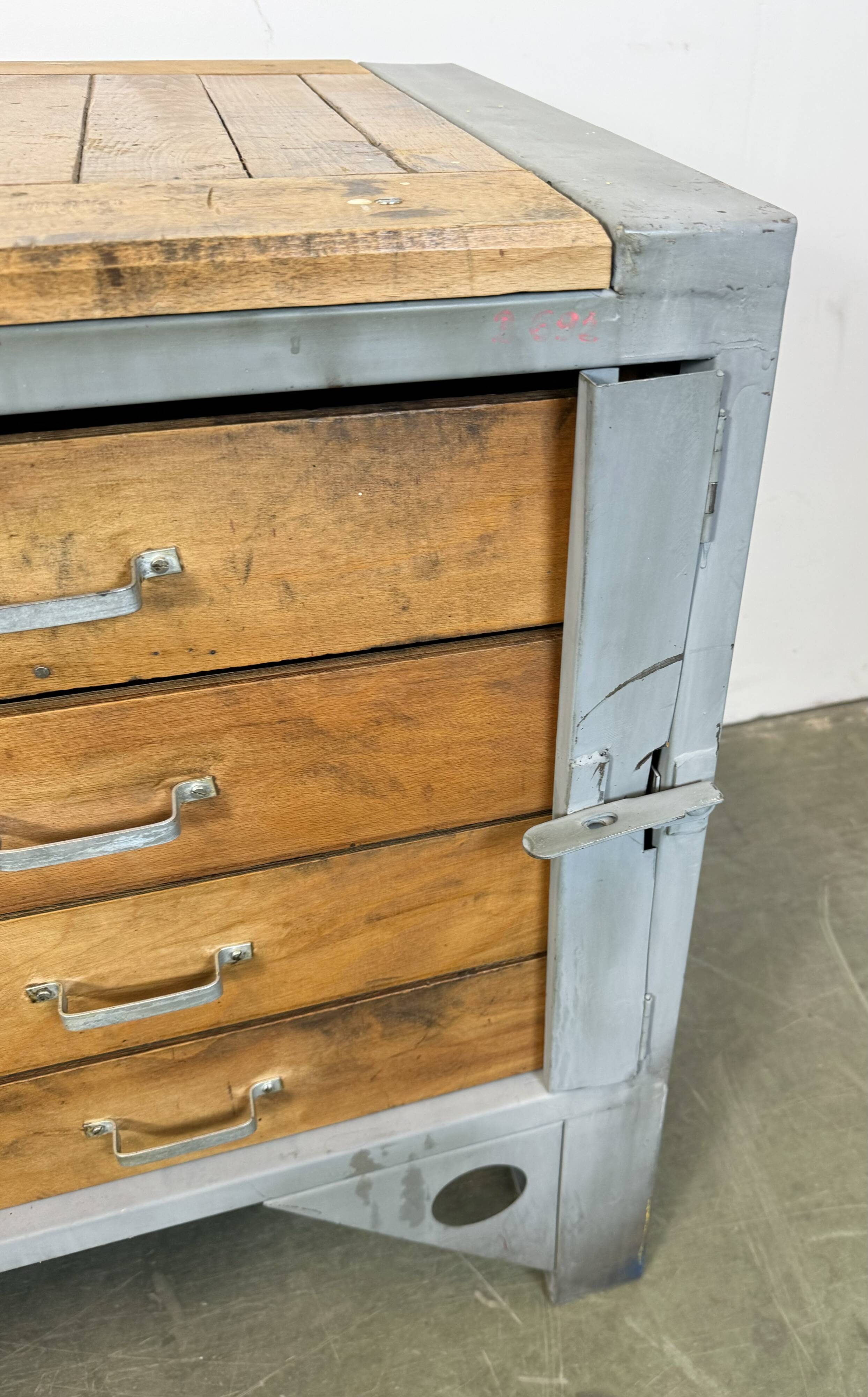 Vintage Grey Industrial Chest of Drawers, 1960s