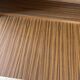 Vintage foldable bedside table in zebra wood – 1970s