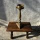 Ancient altar candle holder, bronze candle spike.