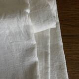 Linen sheet, reserve of antique trousseau, new with openwork and BL modernist L180