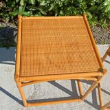 2 tables gigognes en rotin