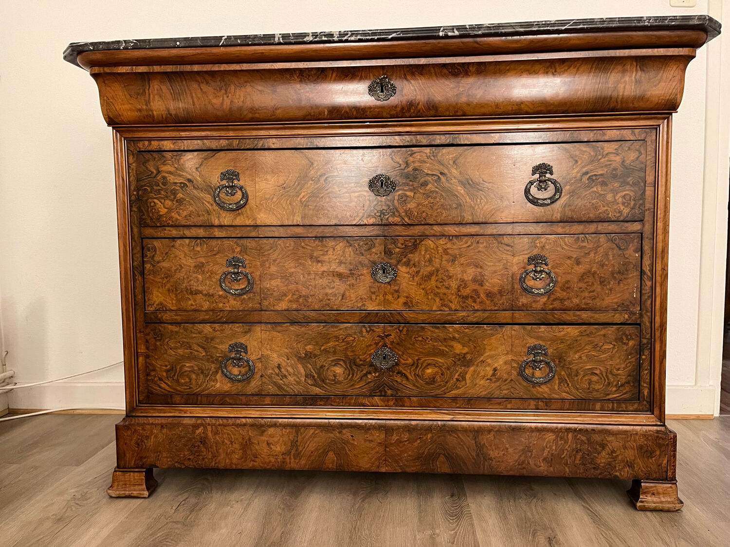 Louis Philippe commode with marble top