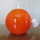 Suspension ball in opaline orange 70s