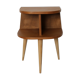 Oak-plated tripod bedside table 1950