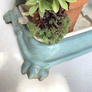 Enameled cast iron umbrella stand from the early 20th century