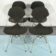 Quatre chaises de bikini DKR par Charles Eames
