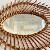Vintage rattan mirror