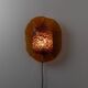 Orange Glass & Metal Wall Lamp Medaillon by Vitrika, 1960s Boho Vintage