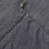 5x8 Anthracite Grey Handwoven Vintage Kilim Rug, 159x235 Cm