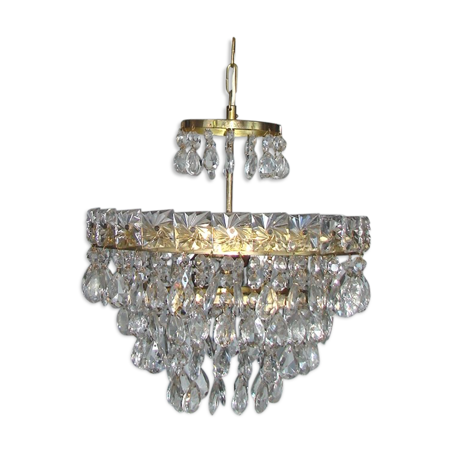 Crystal chandelier cascade, 1960s