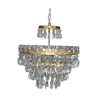 Lustre en cristal, années 1960