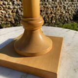 Vintage column lamp in blond beech